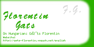 florentin gats business card